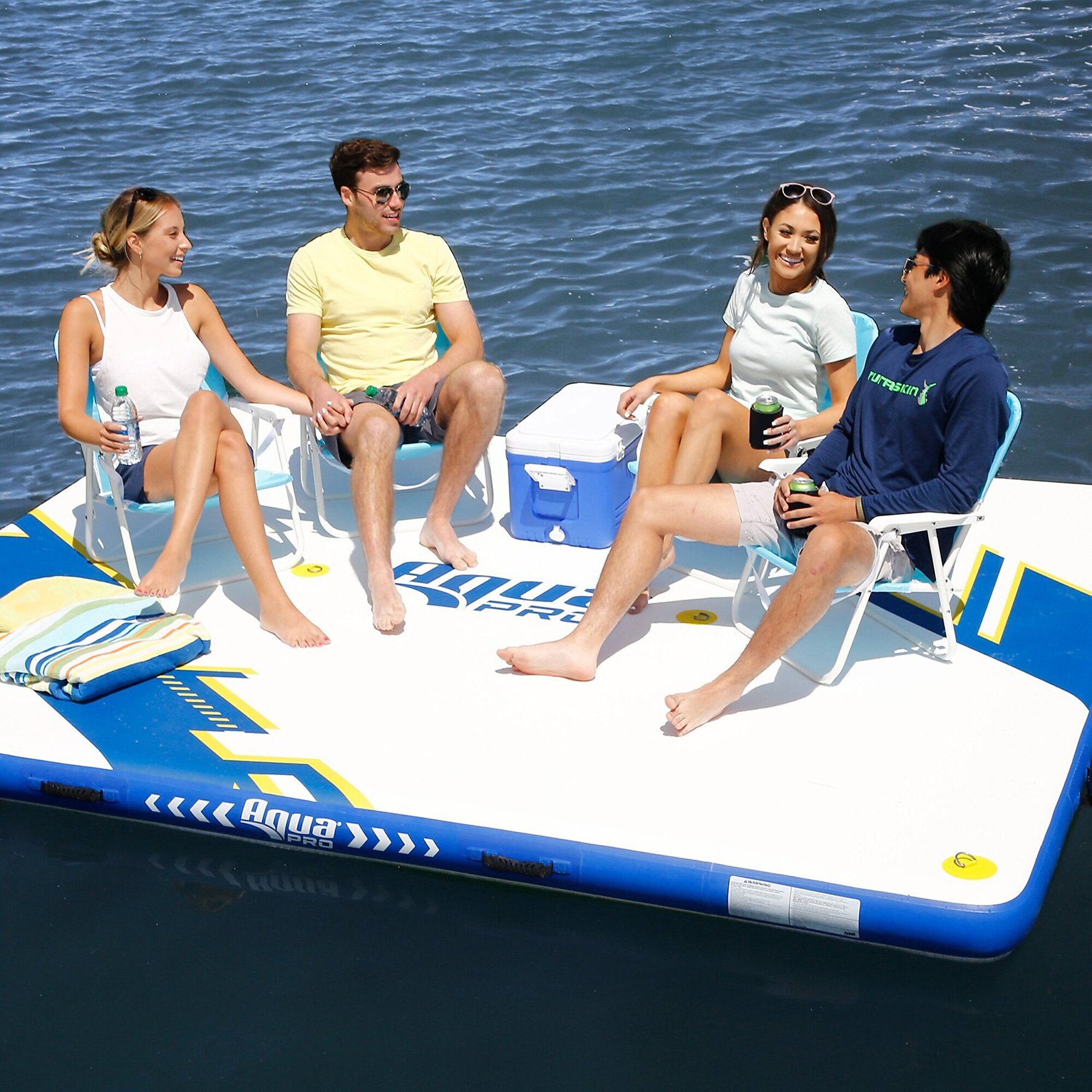 Aqua Leisure 10ft. x 8ft. Inflatable Dock with Pump and Backpack, Model #APR20924